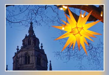 Herrnhuter Stern auf dem Mainzer Leichhof am Dom