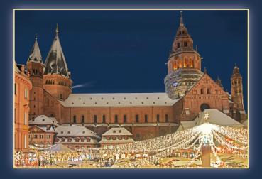 Weihnachtsmarkt vor dem Dom in Mainz