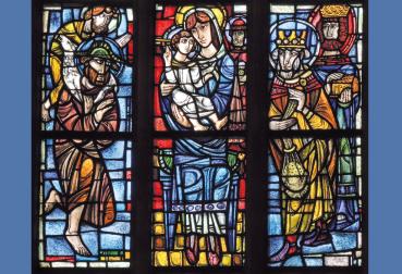 Hirten und Könige besuchen Maria mit dem Jesuskind