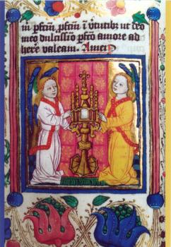 Engel halten das Sakrament des Altars