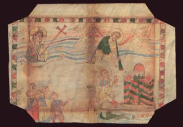 Vision des Johannes auf Patmos nach Apc. I, 7-10