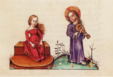 Christus erfreut die Seele mit Geigenspiel