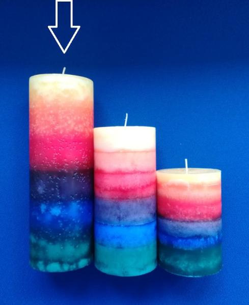 Regenbogenkerze 20cm