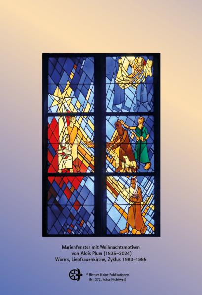 Marienfenster mit Weihnachtsmotiven von Alois Plumm