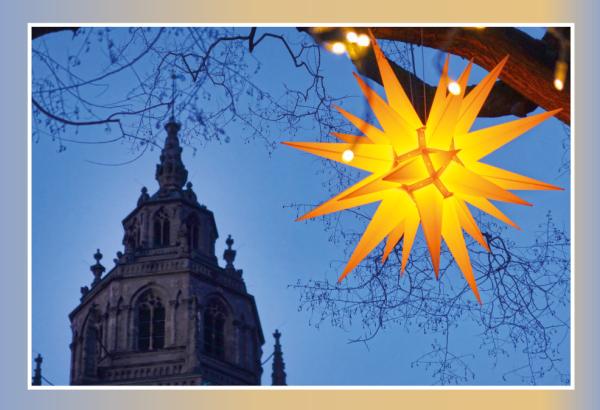 Herrnhuter Stern auf dem Mainzer Leichhof am Dom