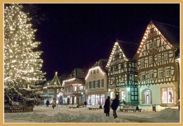 Auf dem Marktplatz in Seligenstadt am Main