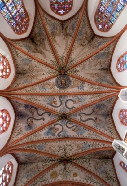 Gewölbe über dem Chorraum der Karmeliterkirche in Mainz