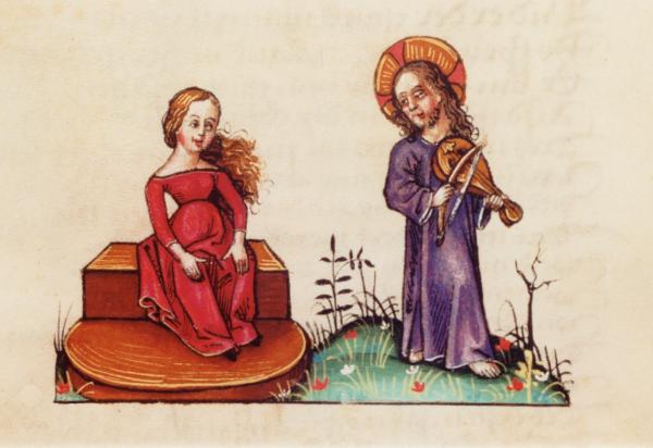 Christus erfreut die Seele mit Geigenspiel