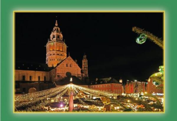 Blick über den Mainzer Weihnachtsmarkt
