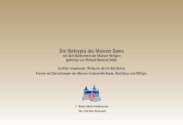 Die Ostkrypta des Mainzer Doms