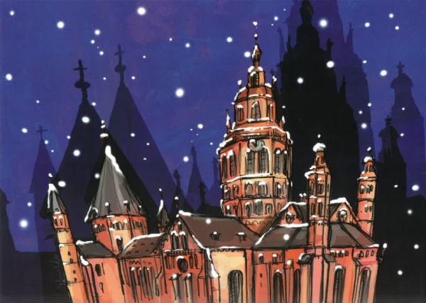 Mainzer Dom im Schnee