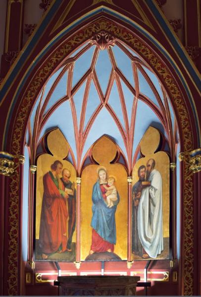Madonna mit Christuskind in der Apsis der Nikolauskapelle des Mainzer Doms